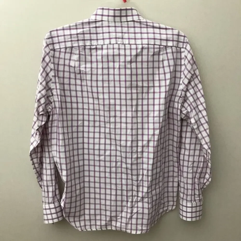 J Crew Windowpane Plaid Purple Button Down Shirt